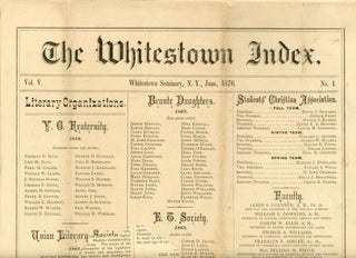 The Whitestown Index, Vol. 5 No1 - Annual Publication Academic Achievements, Editorials & Life Changes