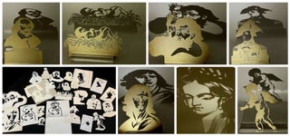Item #29006512 25 Plus Hand made Silhouette Shadow Pictures. Miss C. W. B