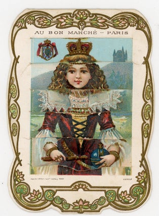 Au Bon Marche, Changing View Card of a Servant Girl into Queen