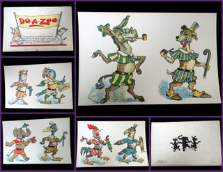 Item #29007112 Do-A-Zoo consisting of 12 Anthropomorphic Animals to Trace and Draw