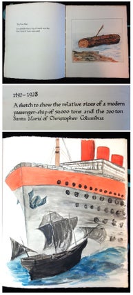 Item #29008625 A Manuscript, Watercolor, Pen and ink Work - A Book of Ships