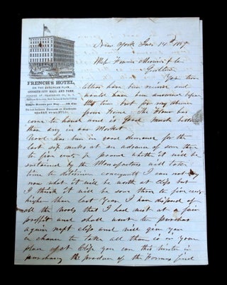 Item #29009101 Letter from a Commission Merchant regarding Wood and Flour on French's Hotel...