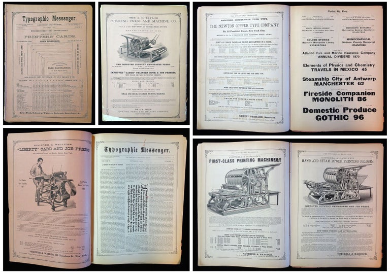 Item #29009104 Typographic Messenger, Volume 5, No 4. - Scale of Sizes and Prices of Printers' Cards