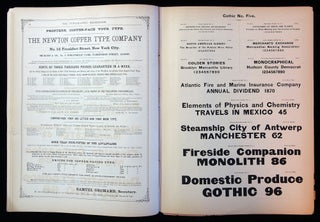 Typographic Messenger, Volume 5, No 4. - Scale of Sizes and Prices of Printers' Cards