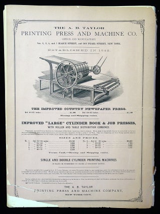 Typographic Messenger, Volume 5, No 4. - Scale of Sizes and Prices of Printers' Cards