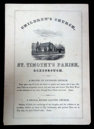 Item #29010107 Children's Church, St. Timothy's Parish, Roxborough, A Hymnal Program