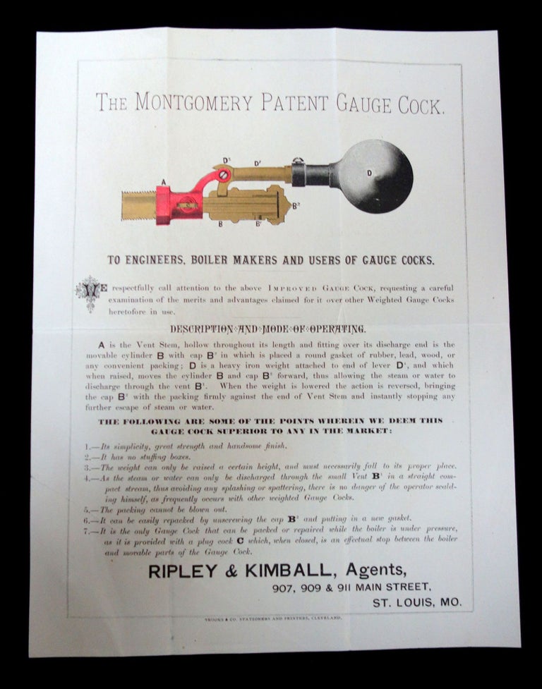 Item #29016298 The Montgomery Patent Gauge Cock, A Flyer