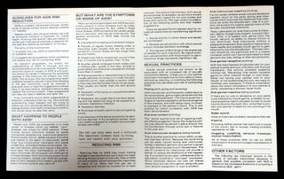 2 Pamphlets - "What Do We Know About AIDS?" and "Guidelines for AIDS Risk Reduction - Update"