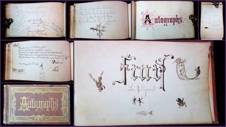 Item #29017800 Autographs, A Friendship Album belonging to Martha "Mousie" Durand Tibbetts. Martha Durand Tibbetts.