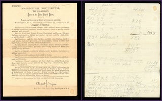 Item #29018176 Farmers' Bulletin, War Department Weather Report - Telegrams and Reports for the...