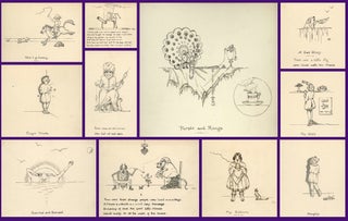 Item #29018362 A Series of 10 Original Whimsical Verses with Pen & Ink Illustrations. A E. F. F