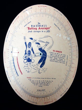 Item #29018475 The Baseball Batting Averager, Finds Averages in a Jiffy, A Volvelle