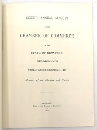Commemorative Menu Designed by Tiffany & Co., 1901, for the Chamber of Commerce