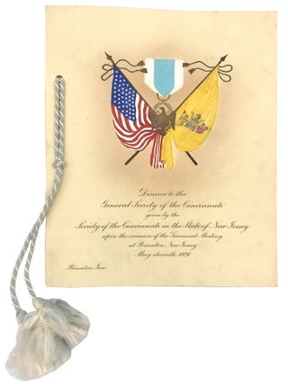 Item #29019543 1926 Commemorative Menu for the Society of the Cincinnati