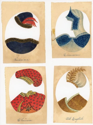 Handmade Pith Paper Woman with Overlay Costumes - 8 Nationalities