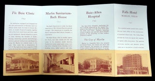 The Buie Clinic and Hospital, Marlin Sanitarium Bath House and the Falls Hotel Brochure
