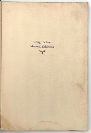 Item #50020 Catalog, George Bellows Memorial Exhibition, 1925