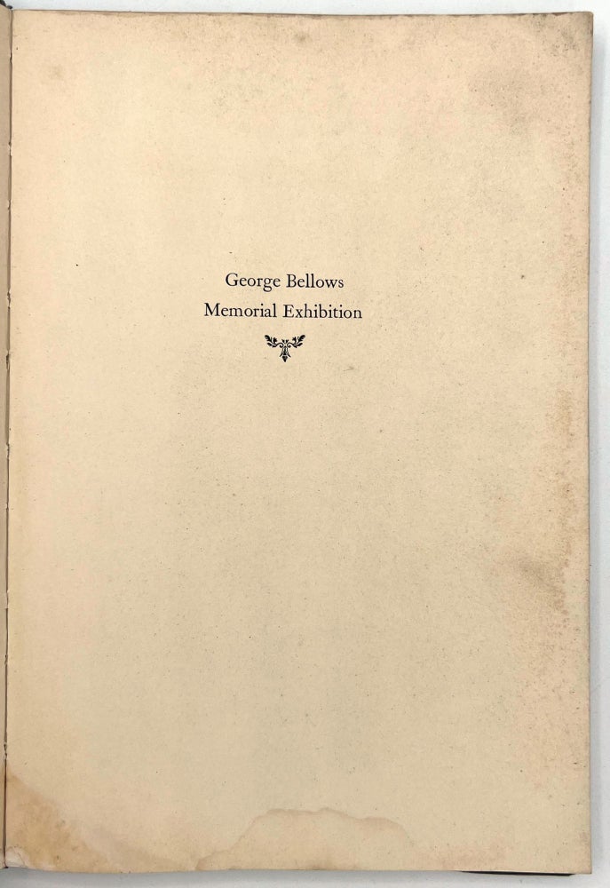 Item #50020 Catalog, George Bellows Memorial Exhibition, 1925