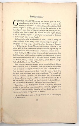 Catalog, George Bellows Memorial Exhibition, 1925