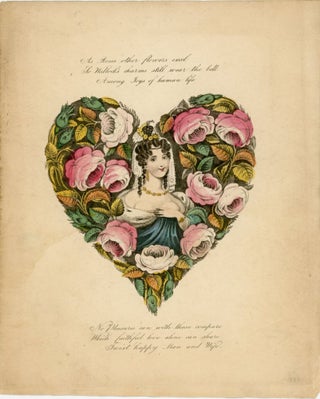 Item #50124223 A somewhat risqué welcoming woman amongst the roses - "As roses other flowers...