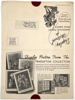 Illustrated Advertising Circular, Displays for Pendelton Shirts, 1946