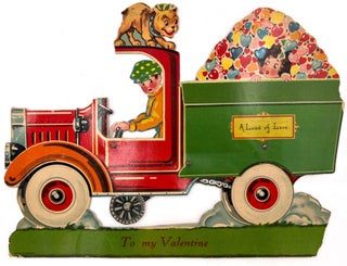 Item #55676 Dump Truck Filled with Hearts and Hiding Girl