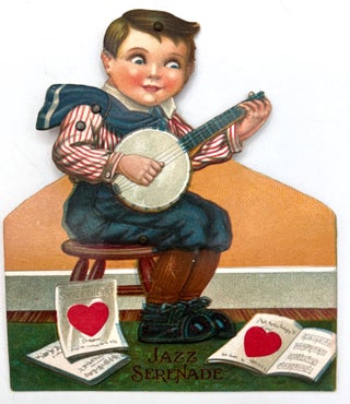 Item #55705 Valentine -Boy Strumming His Banjo