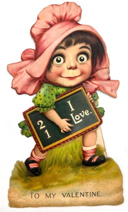 Item #55742 Girl with Special Chalkboard Message - 2 1 I Love