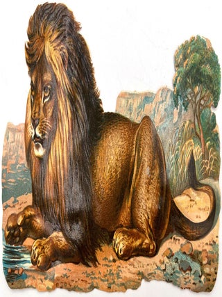 Item #55895 10" Embossed Die-cut Scrap Lion in Jungle Setting Setting