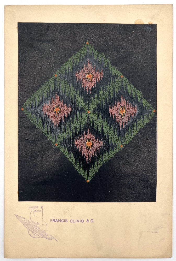Item #6022 Antonio Ratti Gouache Silk Textile Design No.1