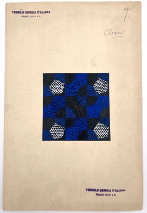 Item #6025 Antonio Ratti Gouache Silk Textile Design No. 4