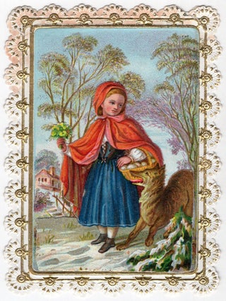 Item #7043032 Little Red Riding Hood Greeting Card with Hidden New Year's Message