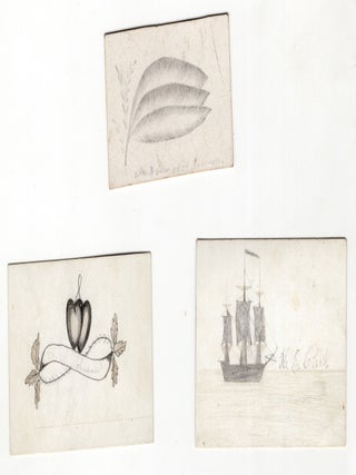 Eight (8) Hand-lettered Calling Cards/Friendship Tokens