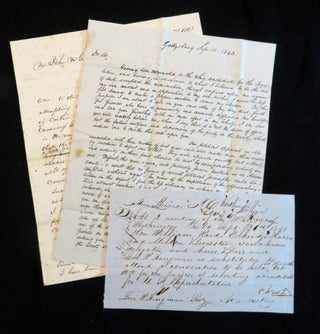 Item #8014639 A Trio of Correspondence Relating to Whig Politics in Pennsylvania. Col. John Henry...