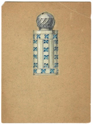 A Collection of Forty-Eight (48) Watercolor and Gouache Jewelry and Silverware Designs