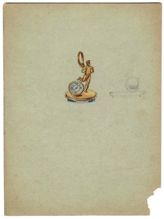 A Collection of Forty-Eight (48) Watercolor and Gouache Jewelry and Silverware Designs