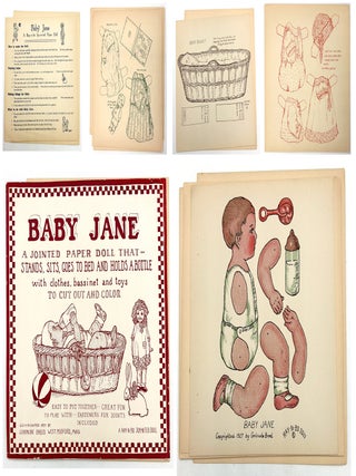 Item #9013243 Baby Jane, A Jointed Paper Doll That Stands, Sits, Goes to Bed & Holds a...
