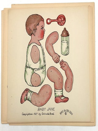 Baby Jane, A Jointed Paper Doll That Stands, Sits, Goes to Bed & Holds a Bottle. 1927 by Gertrude Breed. A Ray-n-bo Joy-n-ted Doll