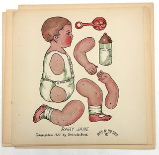 Baby Jane, A Jointed Paper Doll That Stands, Sits, Goes to Bed & Holds a Bottle. 1927 by Gertrude Breed. A Ray-n-bo Joy-n-ted Doll